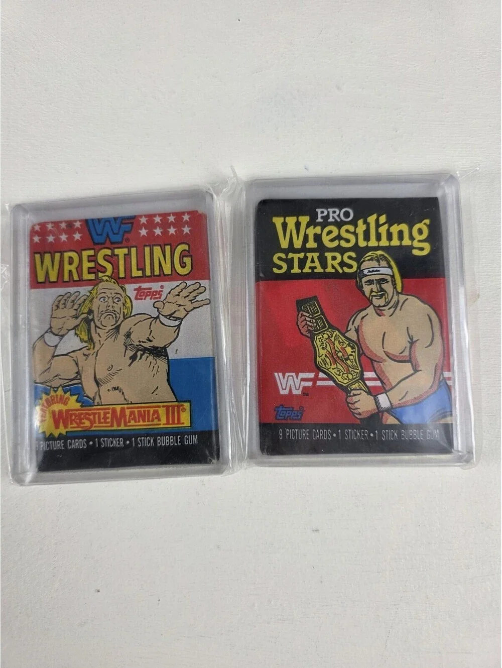 Topps 1985 & 1987 WWF PRO WRESTLING STARS Wax Pack Factory Sealed Hulk Hogan RC